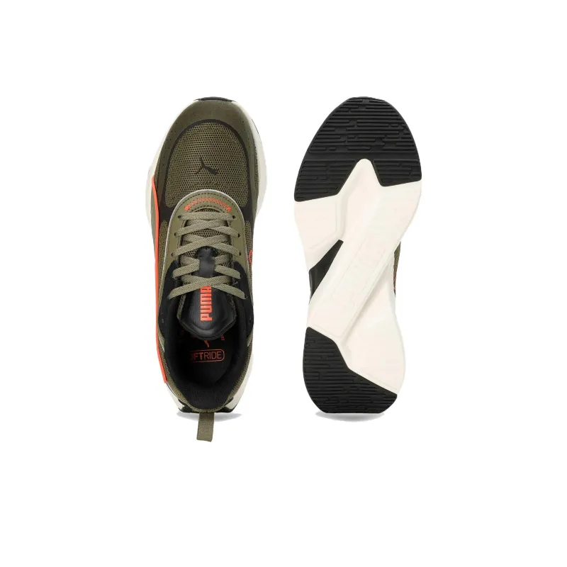 PUMA Softride Sway Slip-Resistant Breathable Low-Top Running Shoes Unisex Green-3