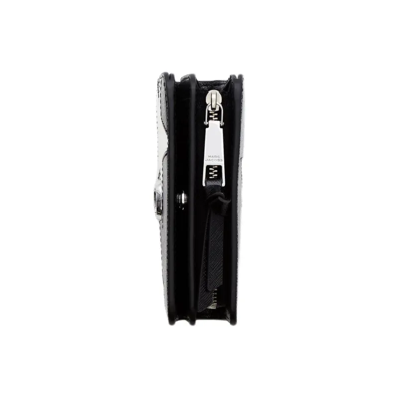 MARC JACOBS Leather Wallet Mini Women's Black White-2