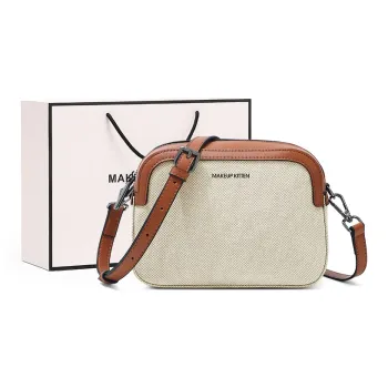 MAKEUP KITTEN Canvas Bag, Shoulder Bag, Crossbody Bag Women's Khaki
