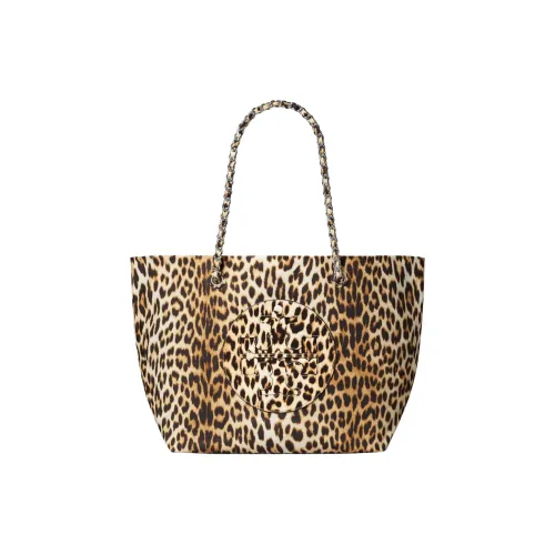 TORY BURCH Ella Fabric Tote Bag, Shopping Bag, Shoulder Bag, Handbag Regular Women's Brown & Multicolor