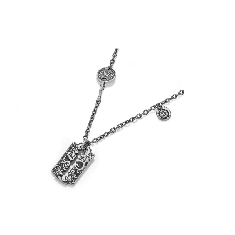 V.WI Titanium Steel Necklaces Men's-3