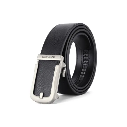 SEPTWOLVES Cow Leather Leather Belts Men's Width  3.5cm