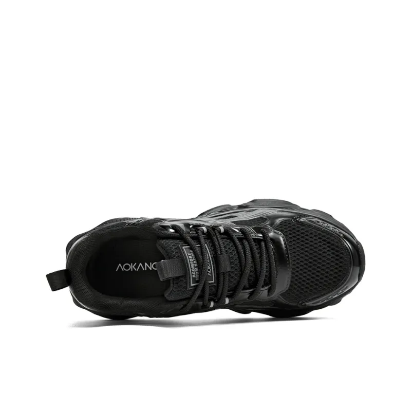 AOKANG Bullet Head Series Cushioned Wear Resistant Lightweight Height Increasing Low Top Chunky Sneakers Unisex-22