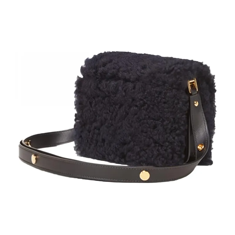 MARNI Trunk Shearling/Calfskin Shoulder Bag Crossbody Bag Mini Women's Black-2