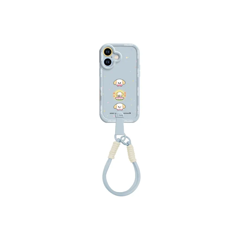Sen Dog Silicone Material With Lanyard Backpack Style Phone Cases Compatible With Apple 16 Pro Max/Pro/Plus/15/14/13-32