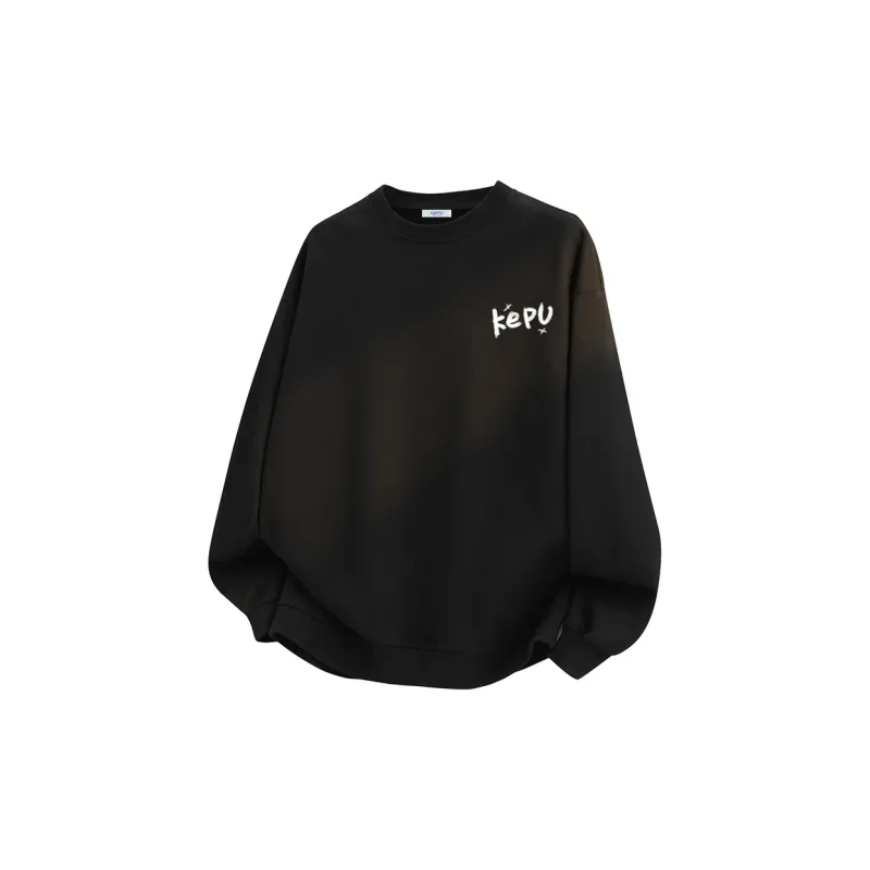 Kepu Fleece Lined Crew Neck Sweatshirt Unisex-1