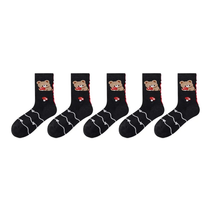 Caramella Mid Calf Socks Women's Combo Set-4