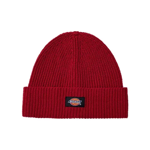 Dickies Cotton Acrylic Beanies Unisex Raspberry Red/Light Heather Gray/Black