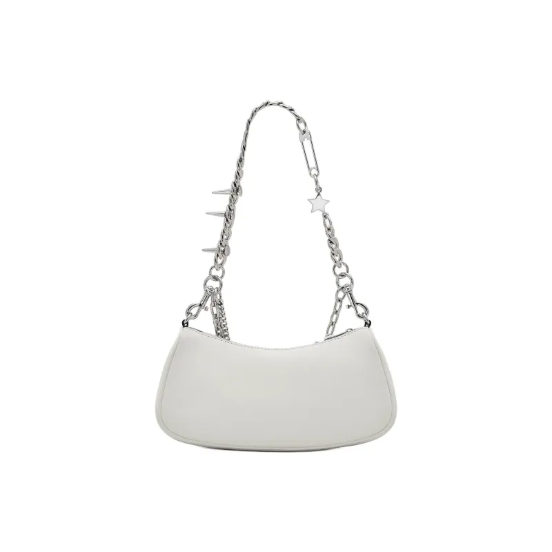 MARC JACOBS Leather Shoulder Bag, Handbag, Shoulder Bag Women's Cotton Fabric White-1