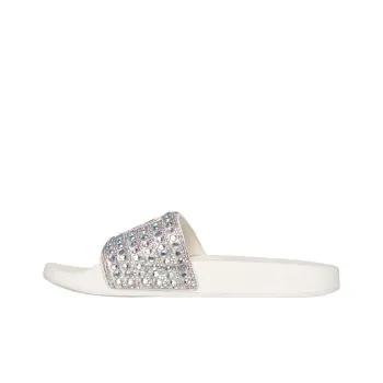 Beverly Hills x Skechers CALI Slip-Resistant Abrasion-Resistant Slide Slippers Women's White
