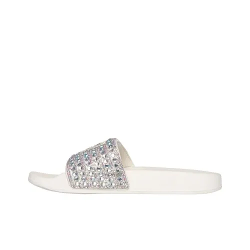 Beverly Hills x Skechers CALI Slip-Resistant Abrasion-Resistant Slide Slippers Women's White
