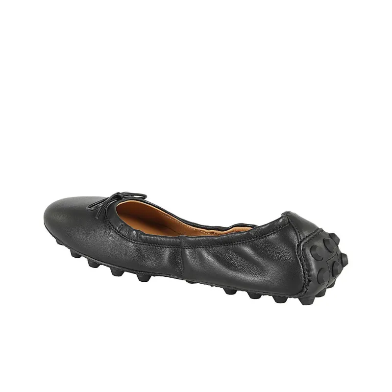 TOD'S Ballerina Nera Beanie Shoes Women's Black-3