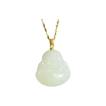 Gifts Hetian Jade Necklaces Pale Greenish White Jade Unisex