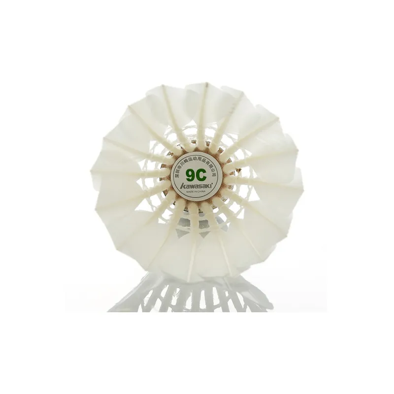 Kawasaki 6 Pack Goose Feather Single Side Goose Feather Shuttlecocks-2