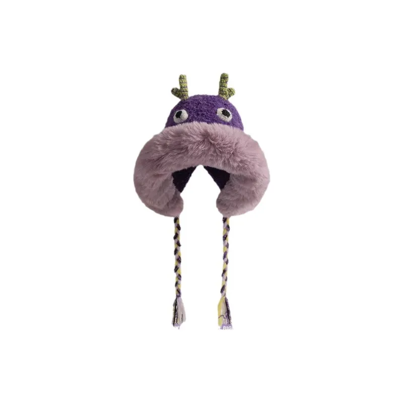 PISHUSHU Polyester Beanies Women's Purple Pink-0