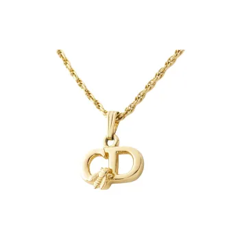 DIOR Gold-Plated Necklaces Unisex Gold