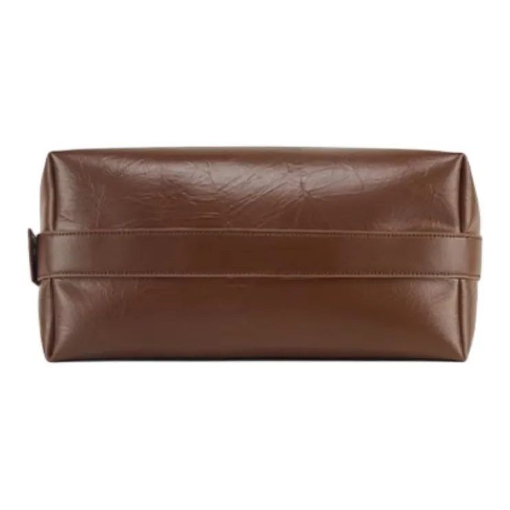 Teenmix Split Cow Leather Crossbody Bag, Shoulder Bag Medium Size Women's Brown/Ultra Black-4
