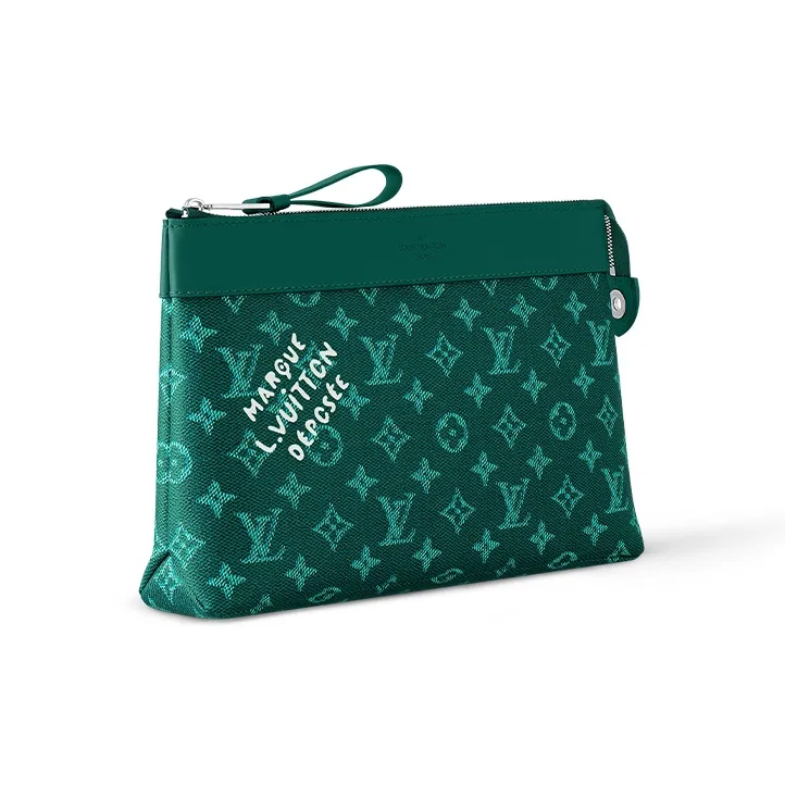 LOUIS VUITTON Pochette Voyage Souple Green-1