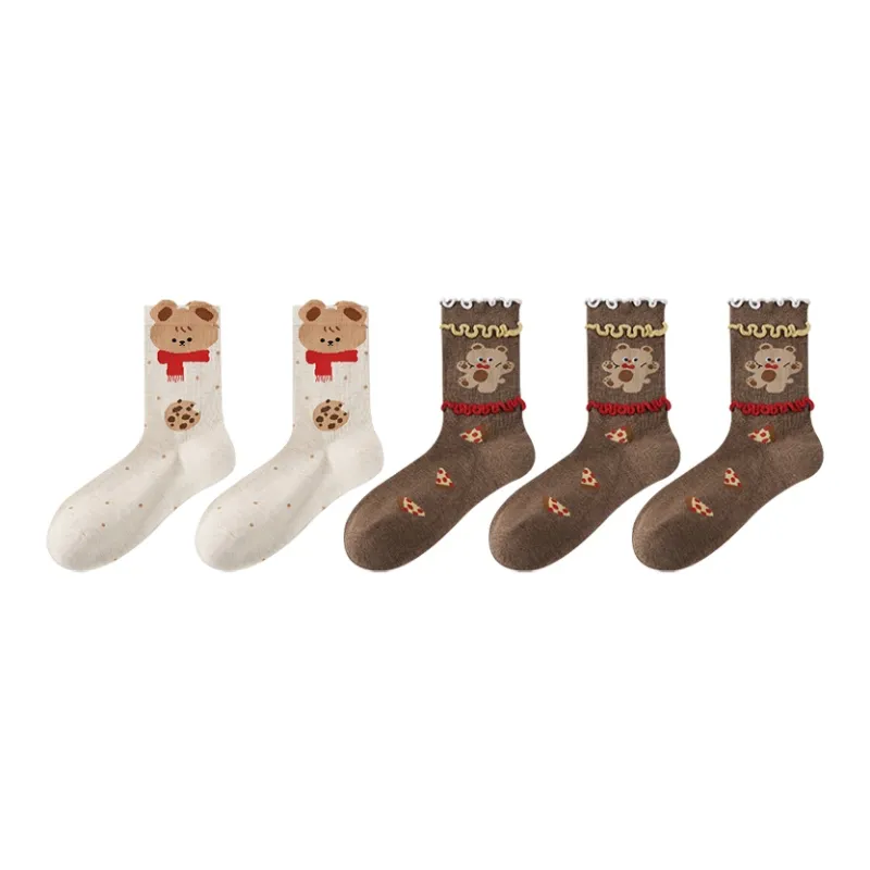 Caramella Mid Calf Socks Women's Combo Set-6
