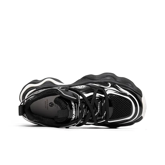 Acupuncture Low Top Chunky Sneakers Men's Black-3