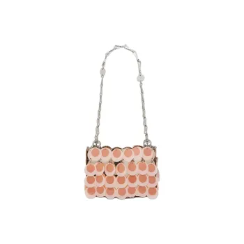 Paco Rabanne Polyester Portable Crossbody Bag Shoulder Bag Women's Pink