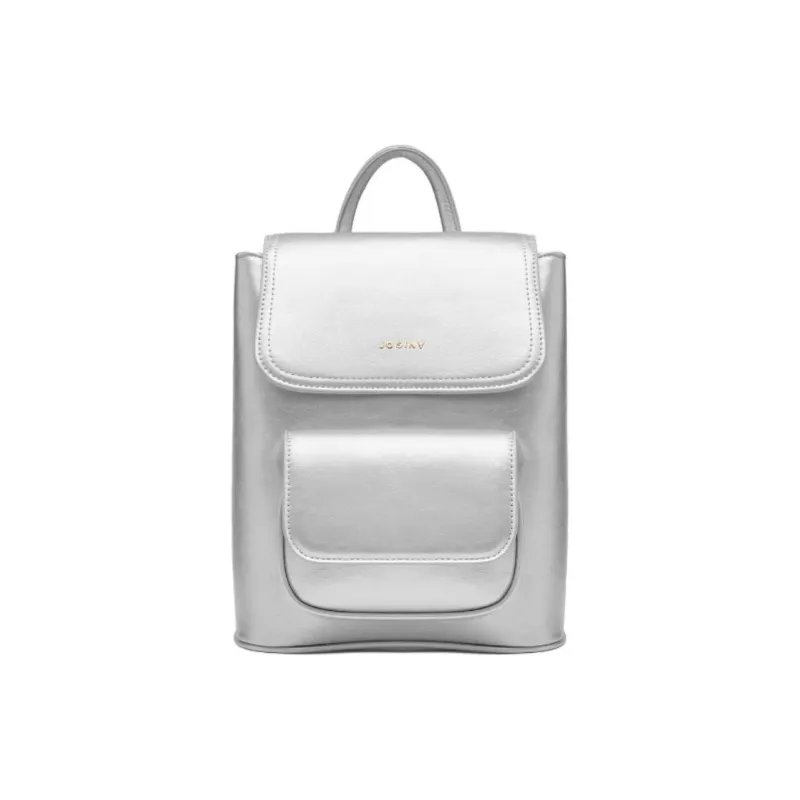 JOSINY Synthetic Leather Backpack Women's Black/Silver/Ecru-1