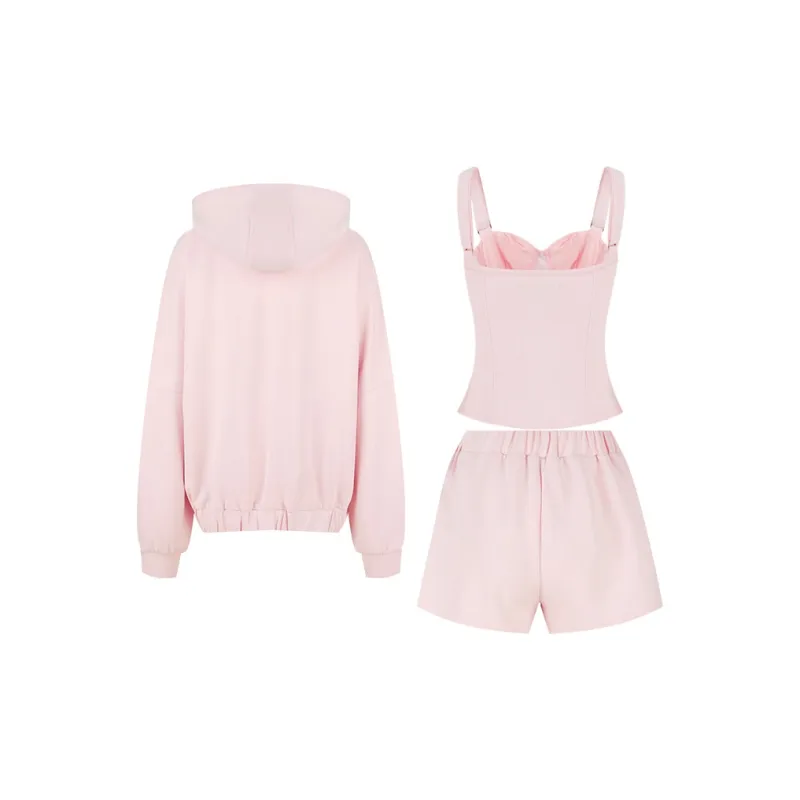 Girly Fancy Club Casual Suit Women's Light Pink-1