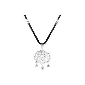 CHUVORA Collarbone Chain S925 Sterling Silver Peace Lock Necklace Female Trend Women's