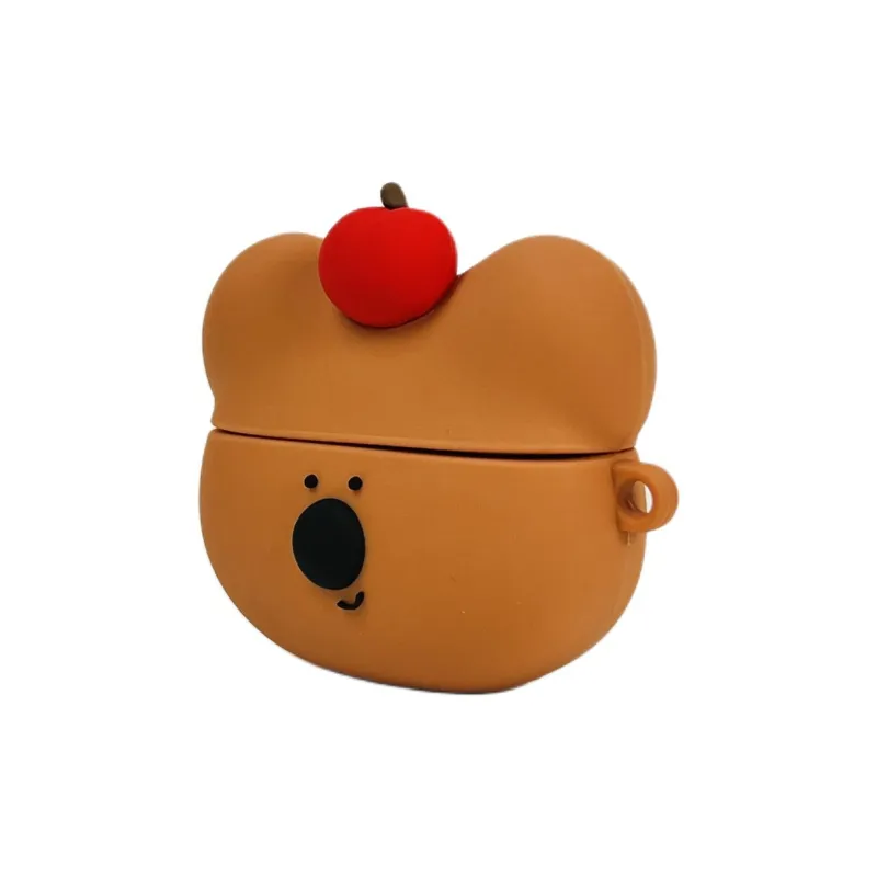 Sopi Compatibility With Apple AirPods 4 Silicone Bell Pepper Bear Headphone Cases-2