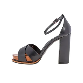 TOD'S Sand.Gomma T100 18A Face Incrocio Strap Sandals 11cm Women's Black