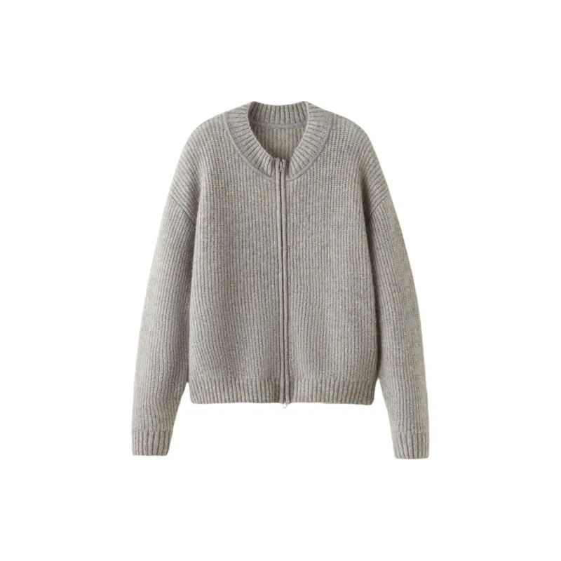 SNOWFORTE Sweater Women's Blue Camel Jacquard Yarn-0