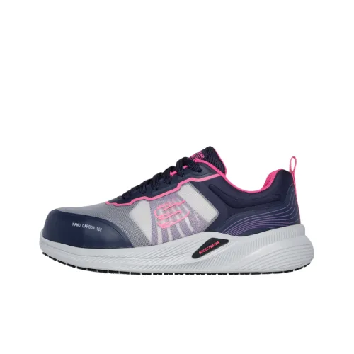 Skechers Work Anti-Slip Wear-Resistant Low-Top Casual Shoes Women's Blue Pink