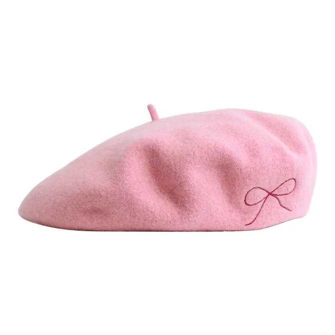 LOST PATTERN Wool Beret British Vintage Pumpkin Cap Japanese Style Painter Beret Women's-0