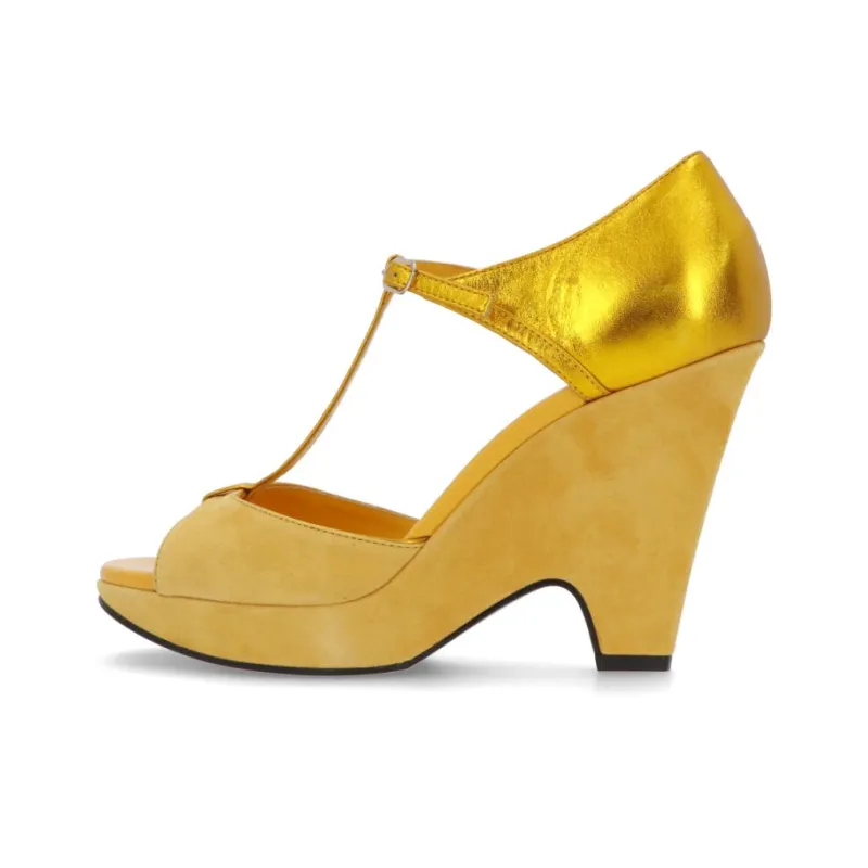 TOD'S Carine One Strap Sandals 11cm Women's Gold-0