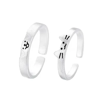 Heart Grass 999 Fine Silver Rings Women's