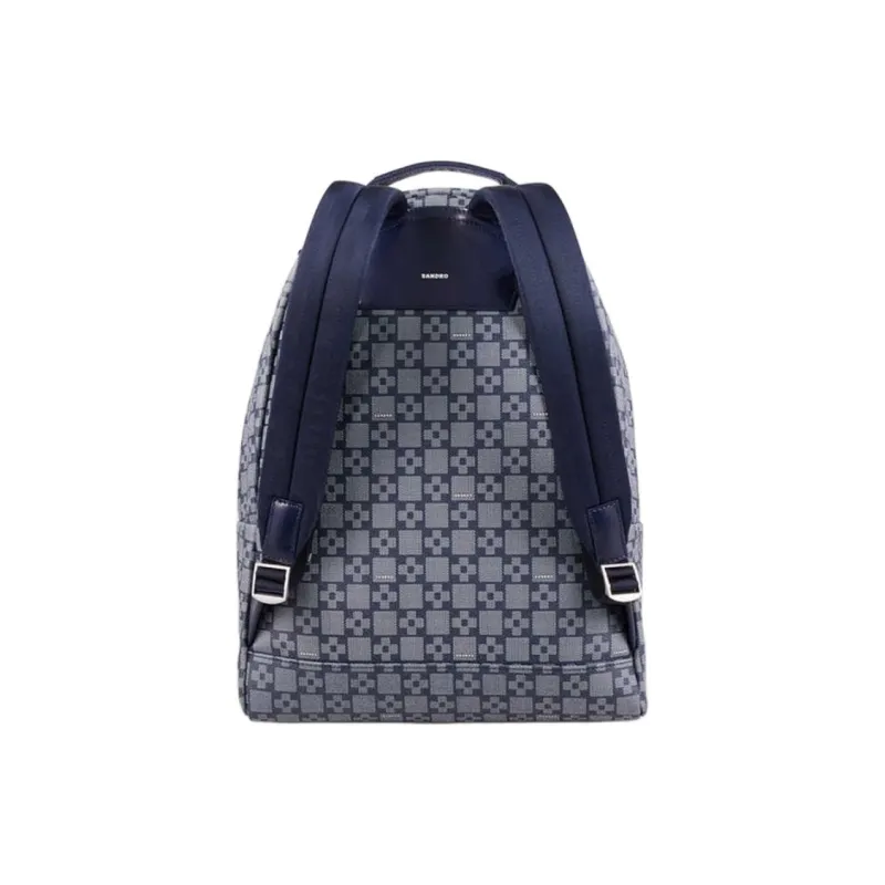 Sandro Artificial Leather Backpack Large Size Men's Blue-2