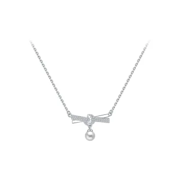 BABYBEI 925 Sterling Silver Shell Pearl Necklaces Women's