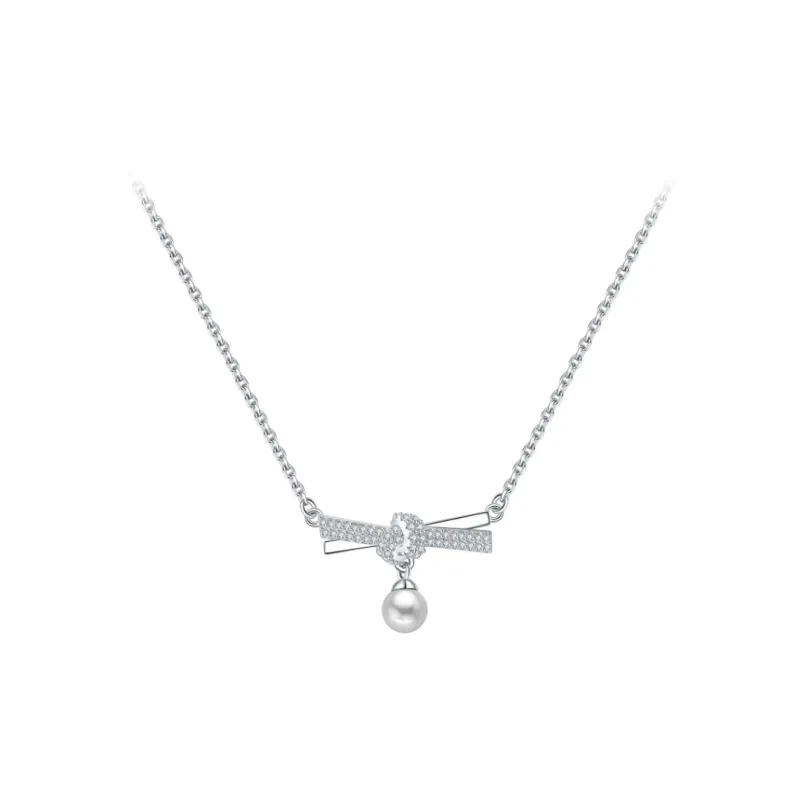 BABYBEI 925 Sterling Silver Shell Pearl Necklaces Women's-0