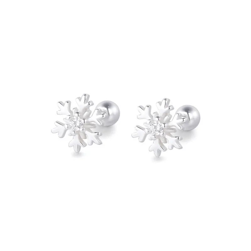 JOLLY NOTE Sterling Silver Stud Earrings Women's Good Luck-0