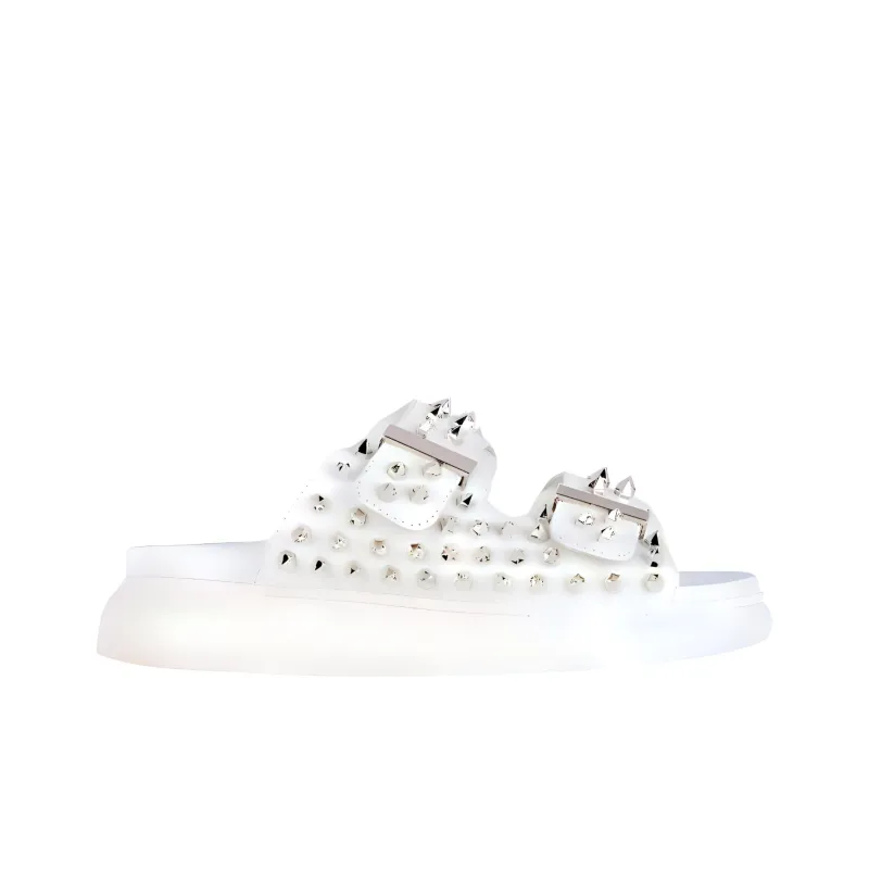 Alexander McQueen Hybrid Slide Slippers Women's White-2