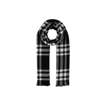 Burberry Check-Pattern Frayed-Edge Scarf