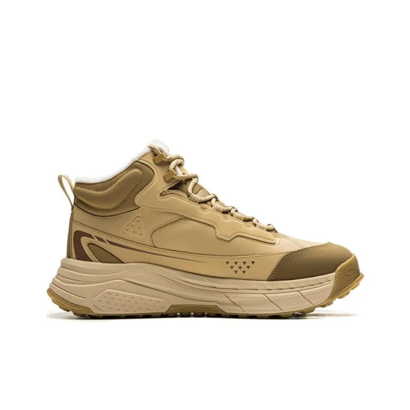 LiNing Anti Slip Wear Resistant Mid Top Casual Shoes Unisex Curry Yellow-1