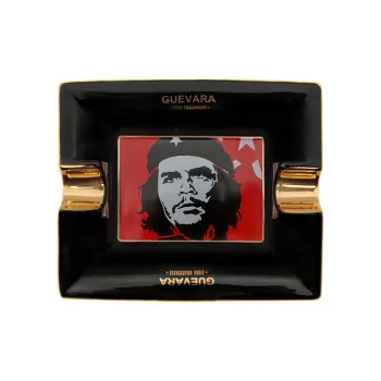 GUEVARA Double Slot Cigar And Cigarette Ceramic Ashtray, Easy To Clean