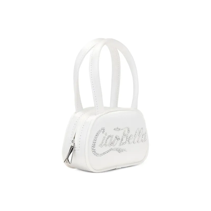 AMINA MUADDI Silk Satin Handbag Women's White-1