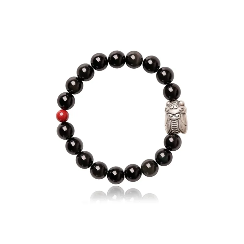 EADDA JEWELRY Obsidian Bracelets Unisex-0