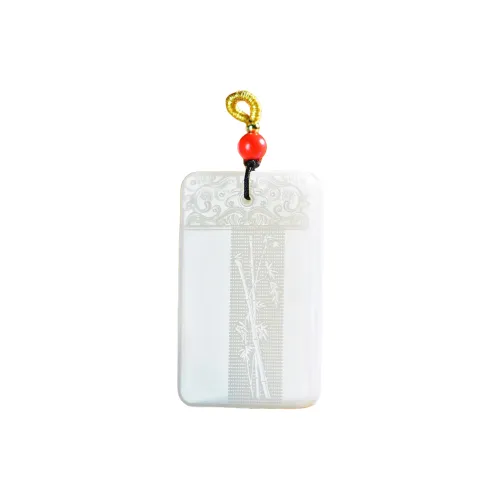 Jade Charm Yao Pendants White Jade/Pale Greenish White Jade Men's
