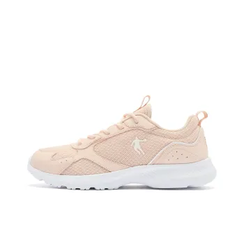 QIAODAN Anti Slip Wear Resistant Low Top Casual Running Shoes Women's Pink White