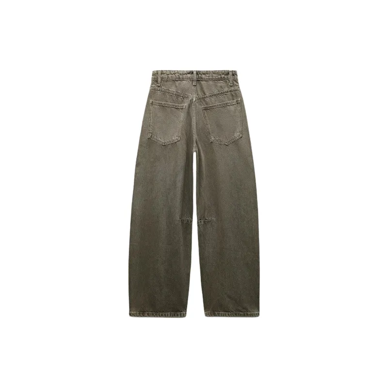 ZARA Trf Jeans Women's Dark Olive-1