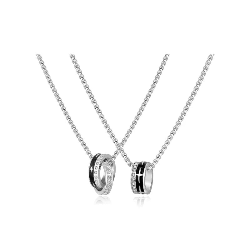 V.WI Titanium Steel Necklaces Unisex-4