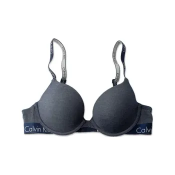 CALVIN KLEIN Bra Women's Gray Blue